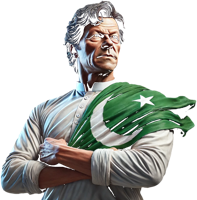 IK Texas logo — Imran Khan with Pakistan flag